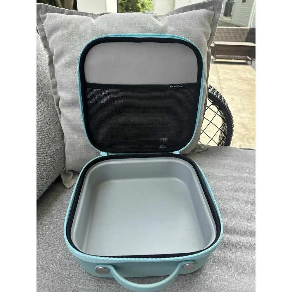 Hydro Flask Insulated Lunch Box Tote Teal Hard case Durable Handle Cooler